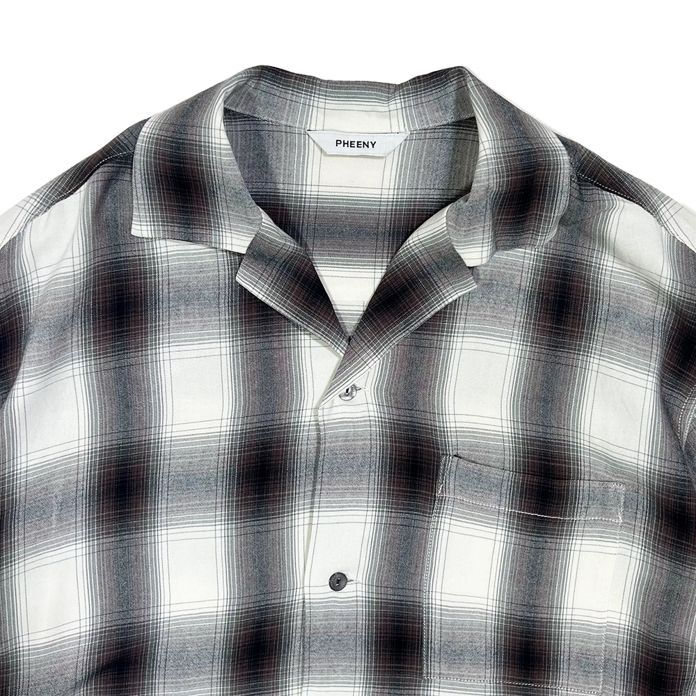 PHEENY / Rayon ombre check S/S shirt
