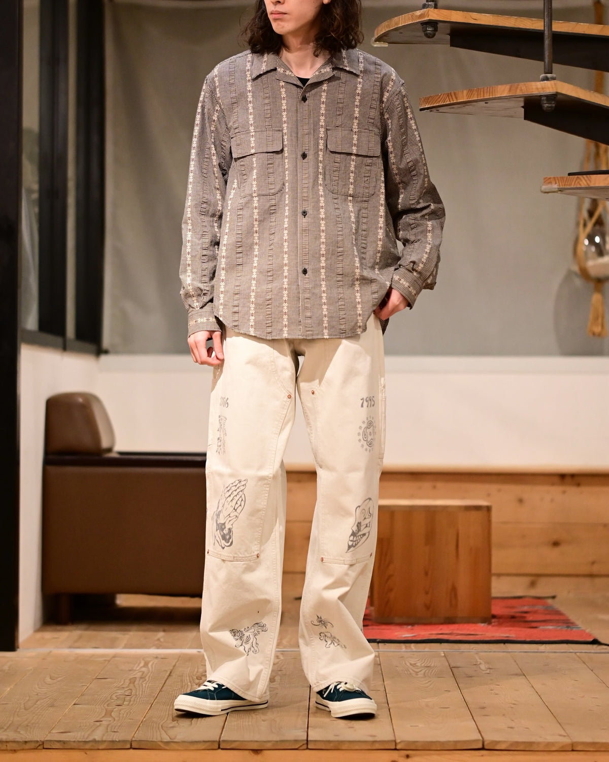 SUGARHILL × TATTOO STUDIO YAMADA / TATTOO FLASH PRINT MODERN DENIM PAINTER (26440417)