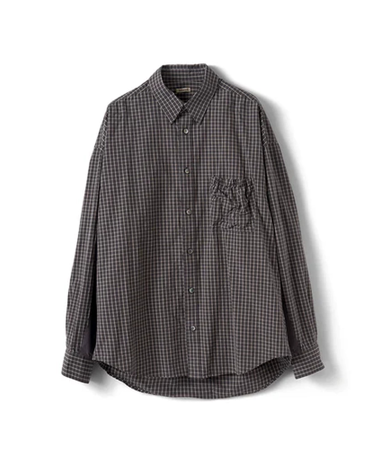 refomed の WRIST PATCH SLOUCH SHIRT "CHECK" (RESH-027)