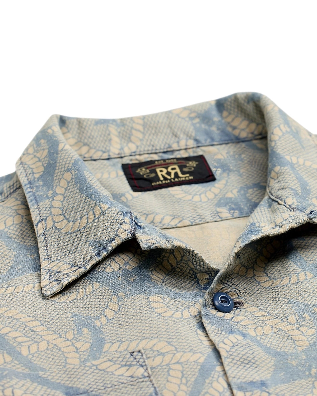 RRL / インディゴ アンカープリント キャンプ シャツ (1441MNRRWOV1N820059)