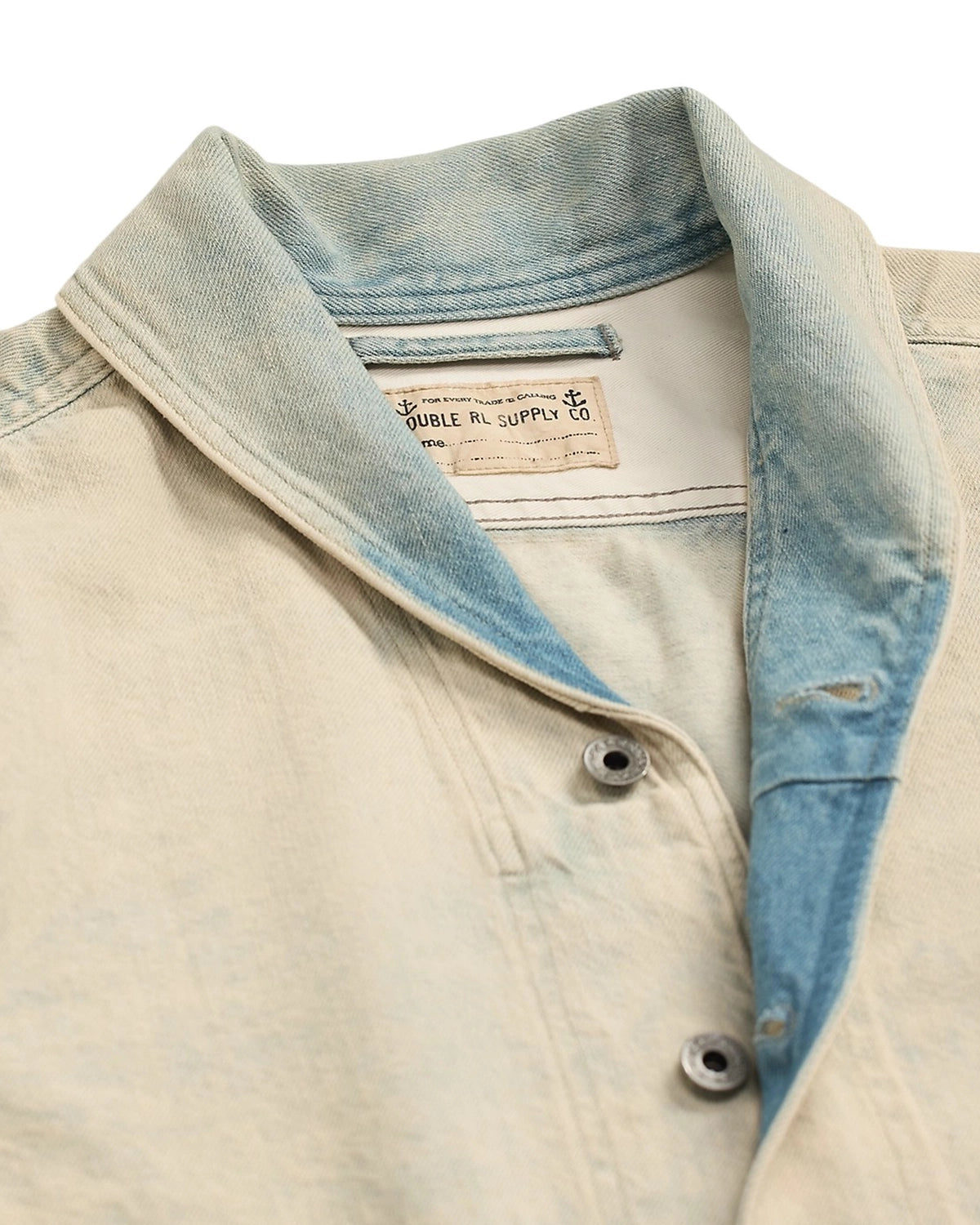 RRL / ウォッシュド インディゴ セルビッジ デニム オーバーシャツ (1441MNRRWOV16820358)