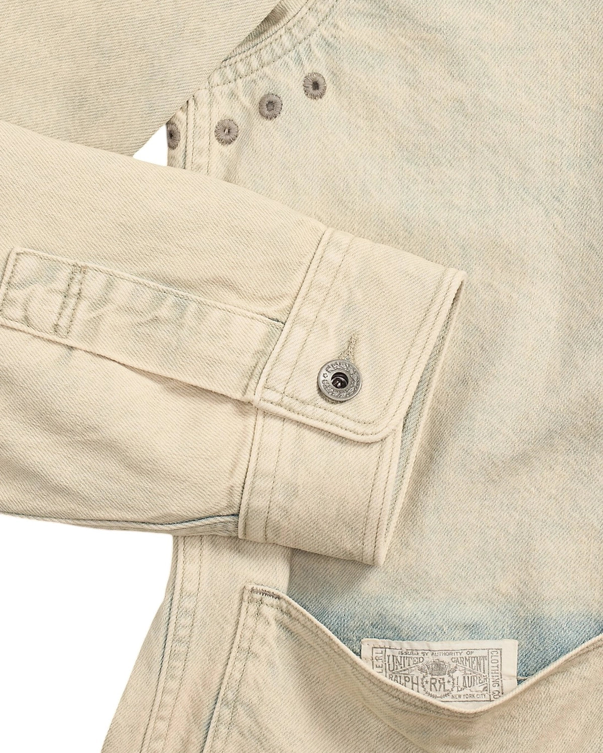 RRL / ウォッシュド インディゴ セルビッジ デニム オーバーシャツ (1441MNRRWOV16820358)