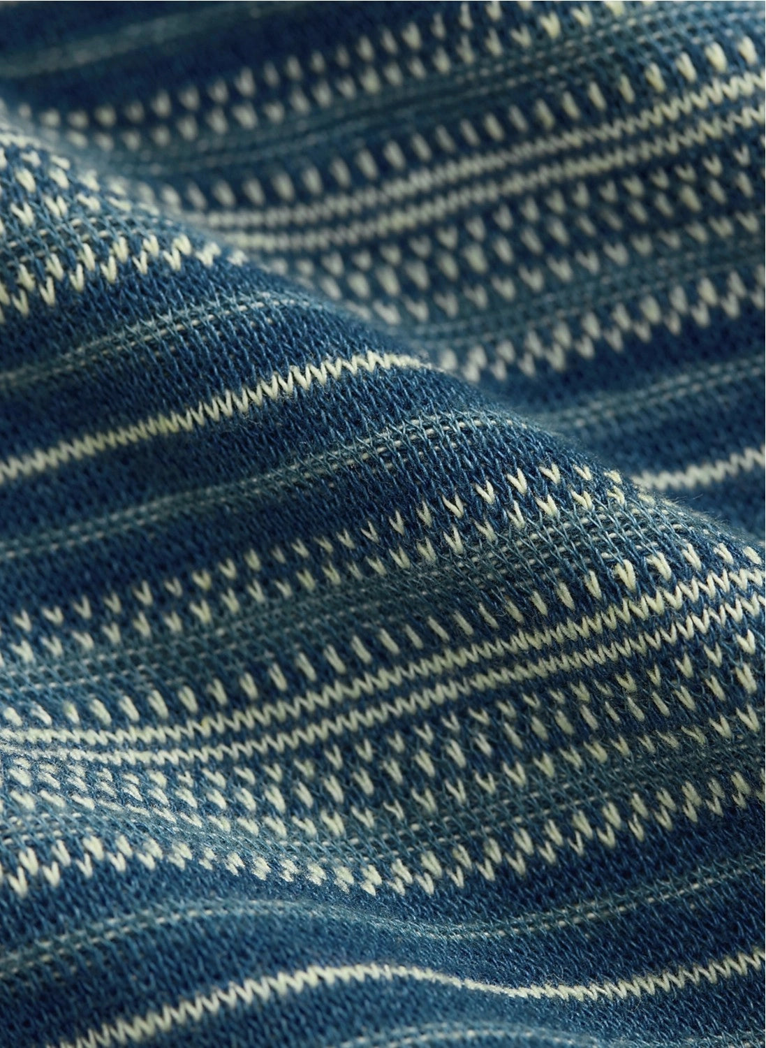 RRL / インディゴ ストライプド ジャカード ヘンリー シャツ (1441MNRRKNI16820192)