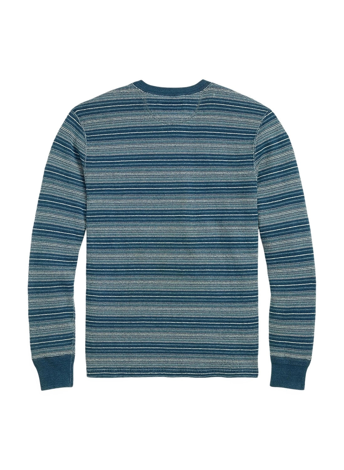 RRL / インディゴ ストライプド ジャカード ヘンリー シャツ (1441MNRRKNI16820192)