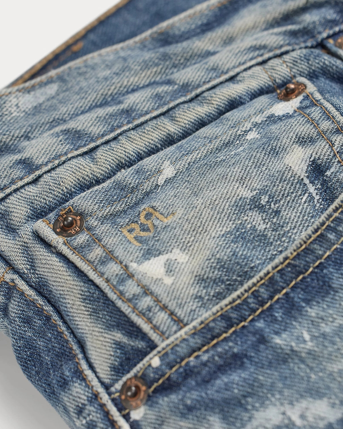 RRL / ストレート フィット Fenimore ディストレスト ジーンズ (MNRRDNM10920134)