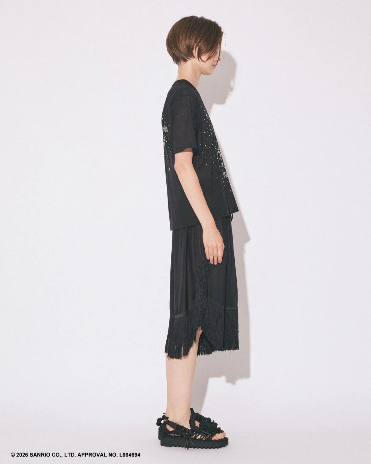 beautiful people / MY MELODY&KUROMI 80/1 ELS jersey T (1616310002)