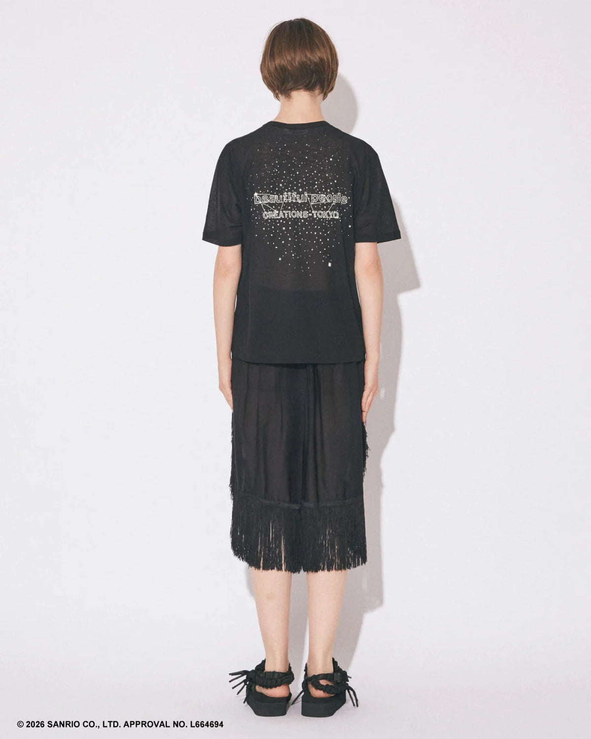 beautiful people / MY MELODY&KUROMI 80/1 ELS jersey T (1616310002)