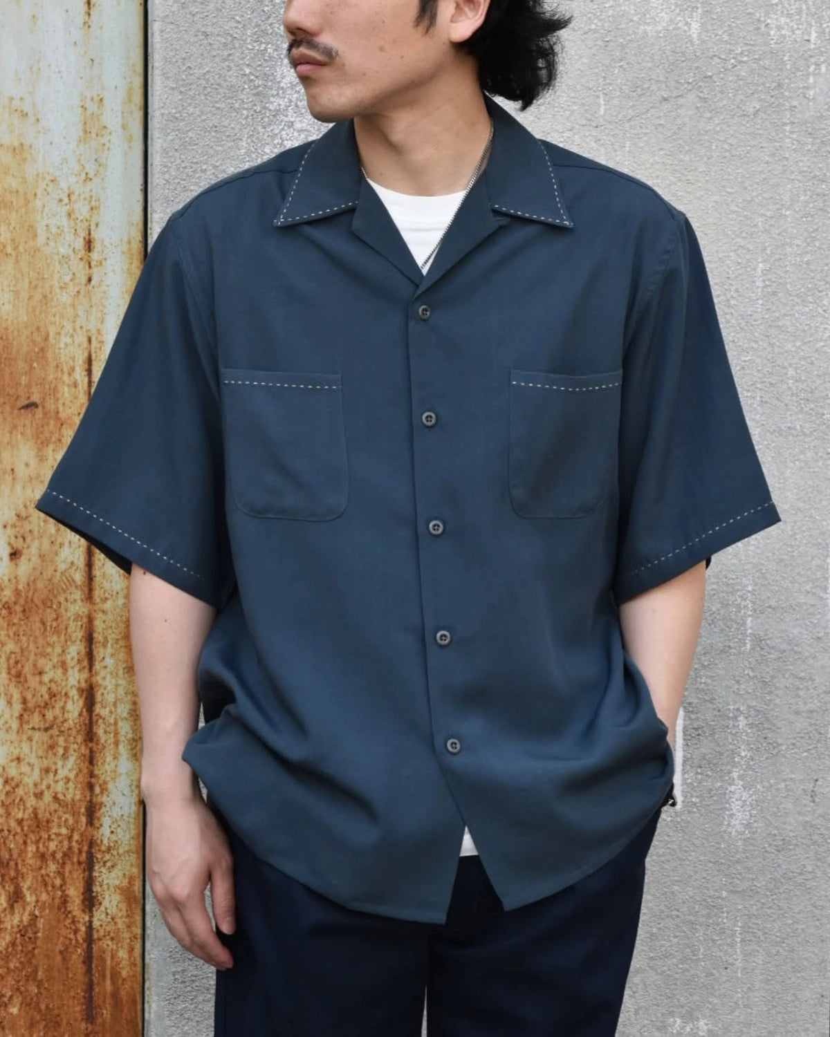 WACKO MARIA / 50'S SHIRT S/S -TYPE-4- (25SS-WMS-OC17)