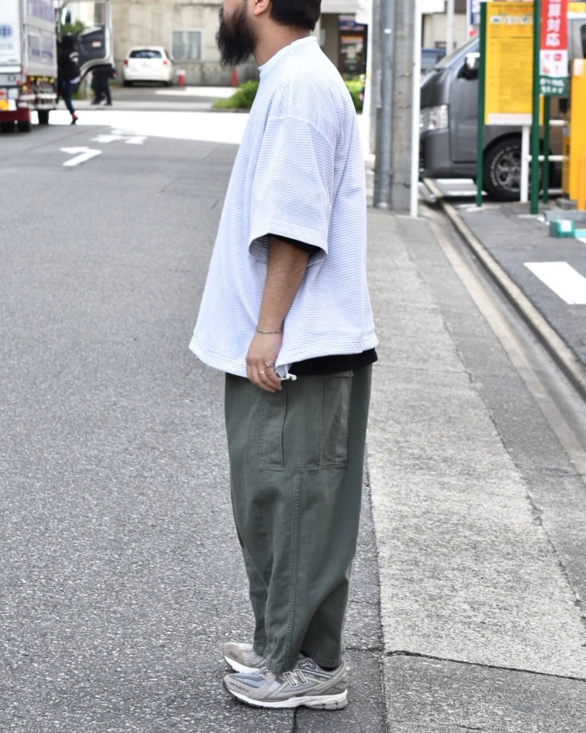 is-ness / BALLOON DOUBLE LAYERED MESH T-SHIRT (25SS_07_1006SSCS08-2)