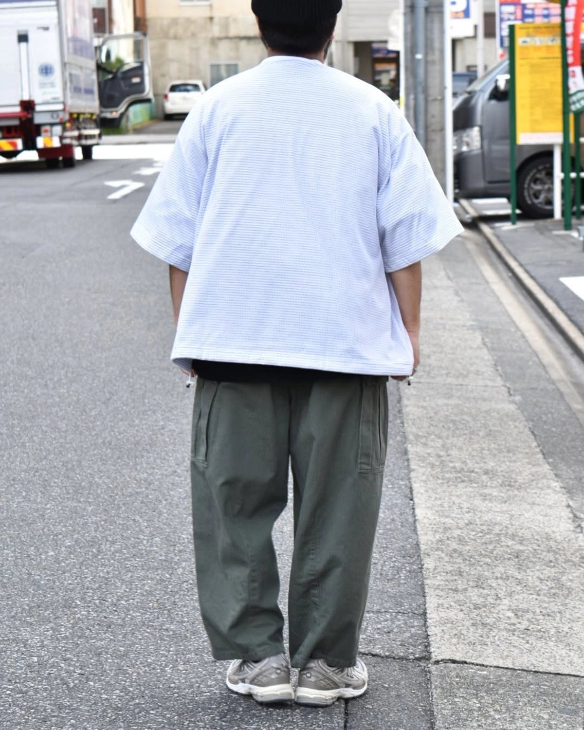 is-ness / BALLOON DOUBLE LAYERED MESH T-SHIRT (25SS_07_1006SSCS08-2)