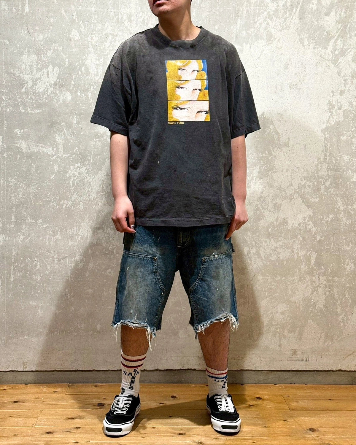 ©︎SAINT Mxxxxxx × P.A.M / PM_SS TEE_SAINT PAM (SM-HR8-0000-C45)