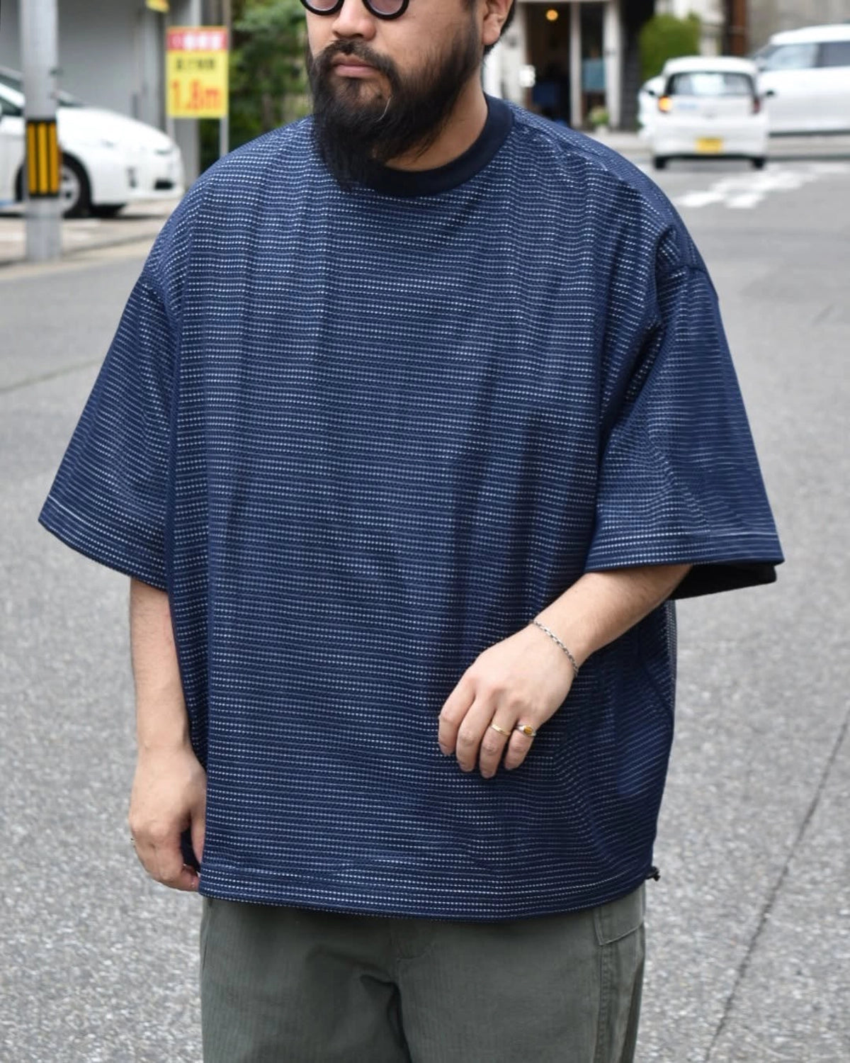 is-ness / BALLOON DOUBLE LAYERED MESH T-SHIRT (25SS_07_1006SSCS08-2)