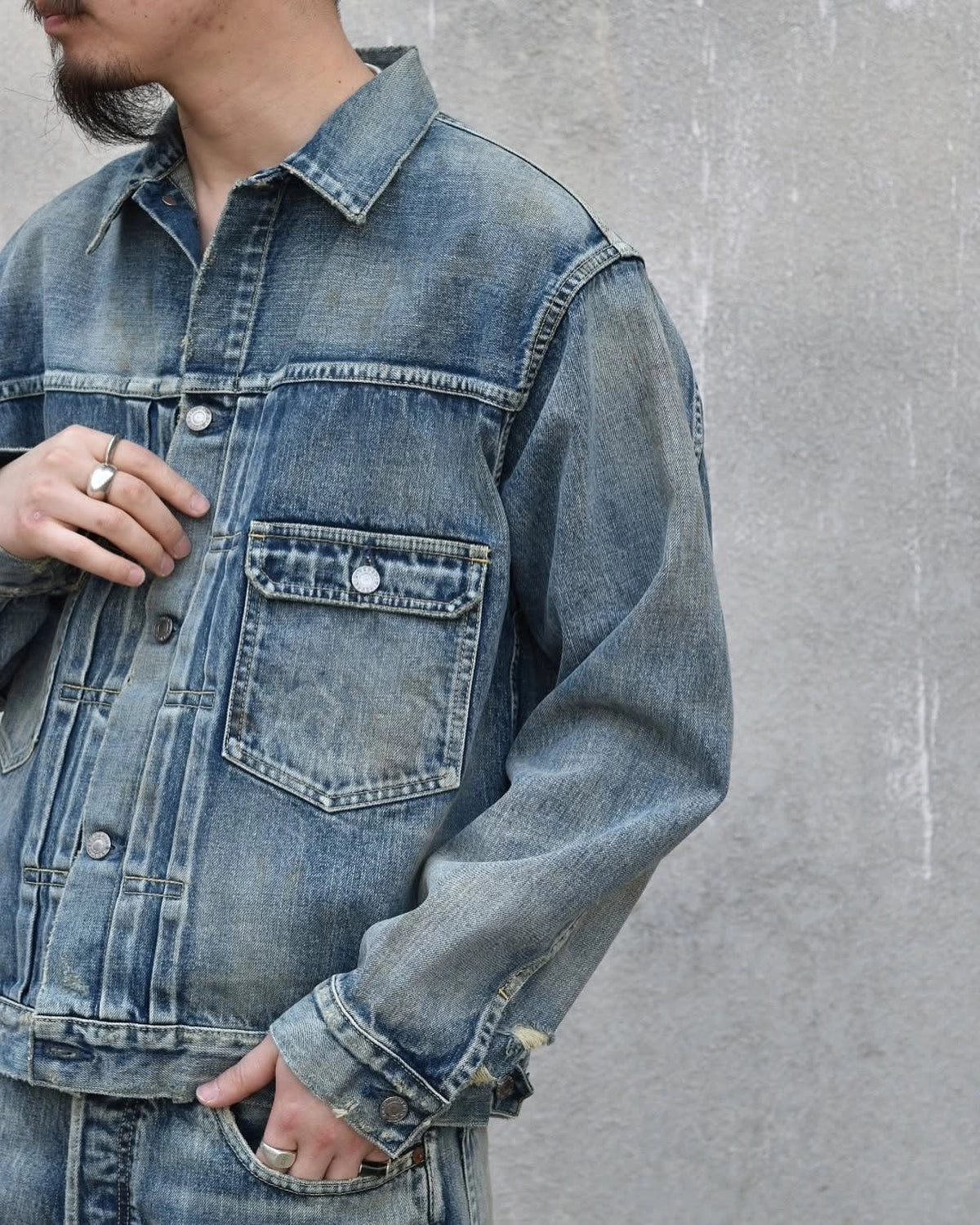 MINEDENIM × MARVIN / “Andy Print” Denim Trucker Jacket USD (MND-MRV007)