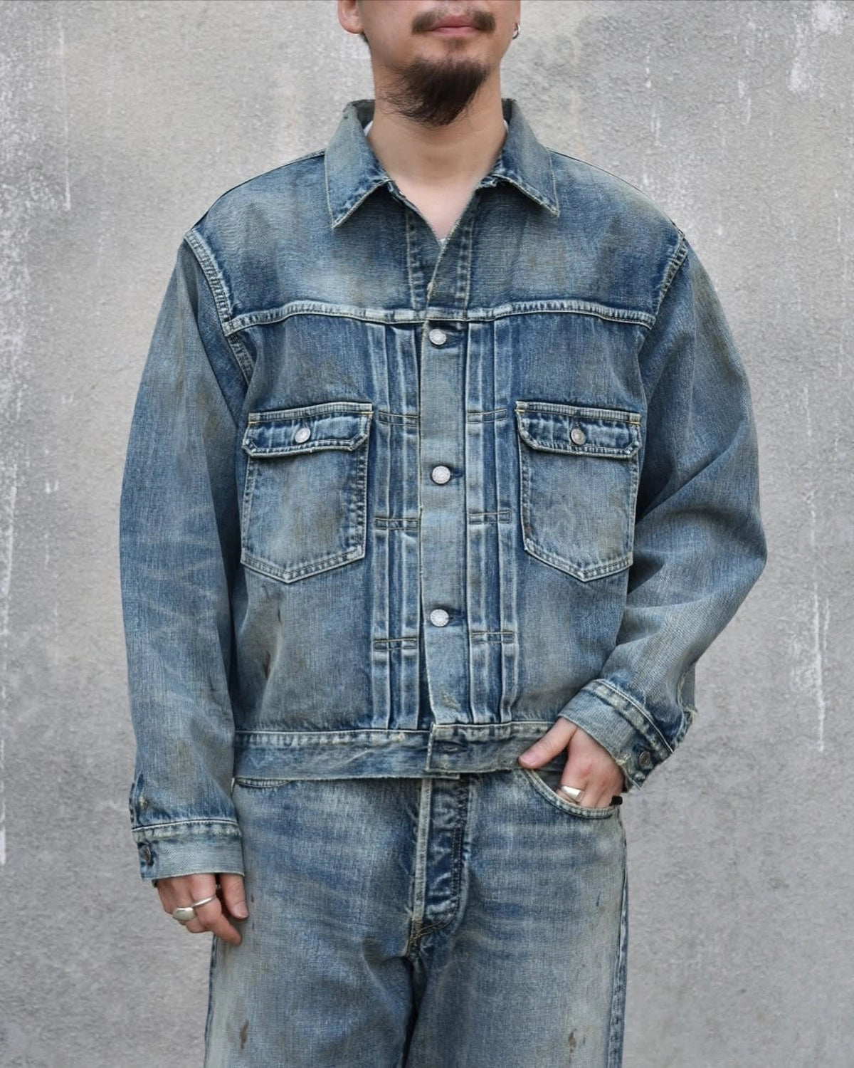 MINEDENIM × MARVIN / “Andy Print” Denim Trucker Jacket USD (MND-MRV007)