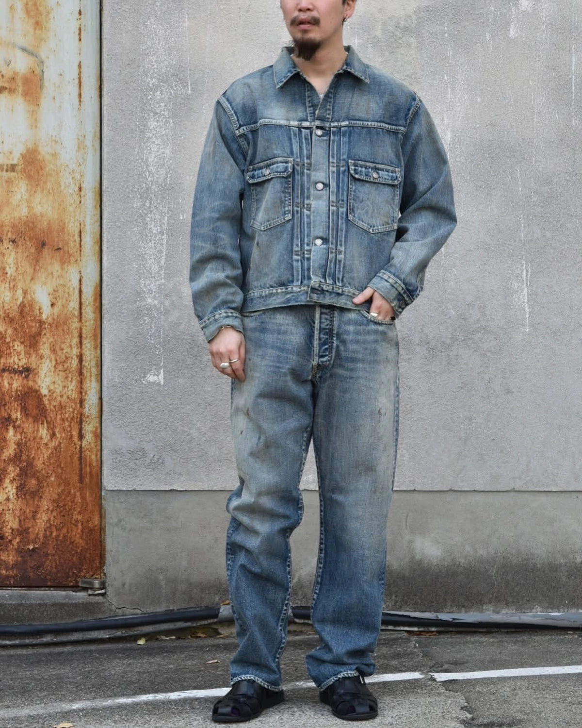 MINEDENIM × MARVIN / “Andy Print” Denim Trucker Jacket USD (MND-MRV007)