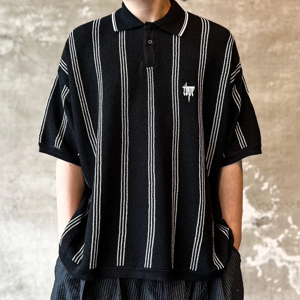 TIGHTBOOTH  / STRIPE KNIT POLO