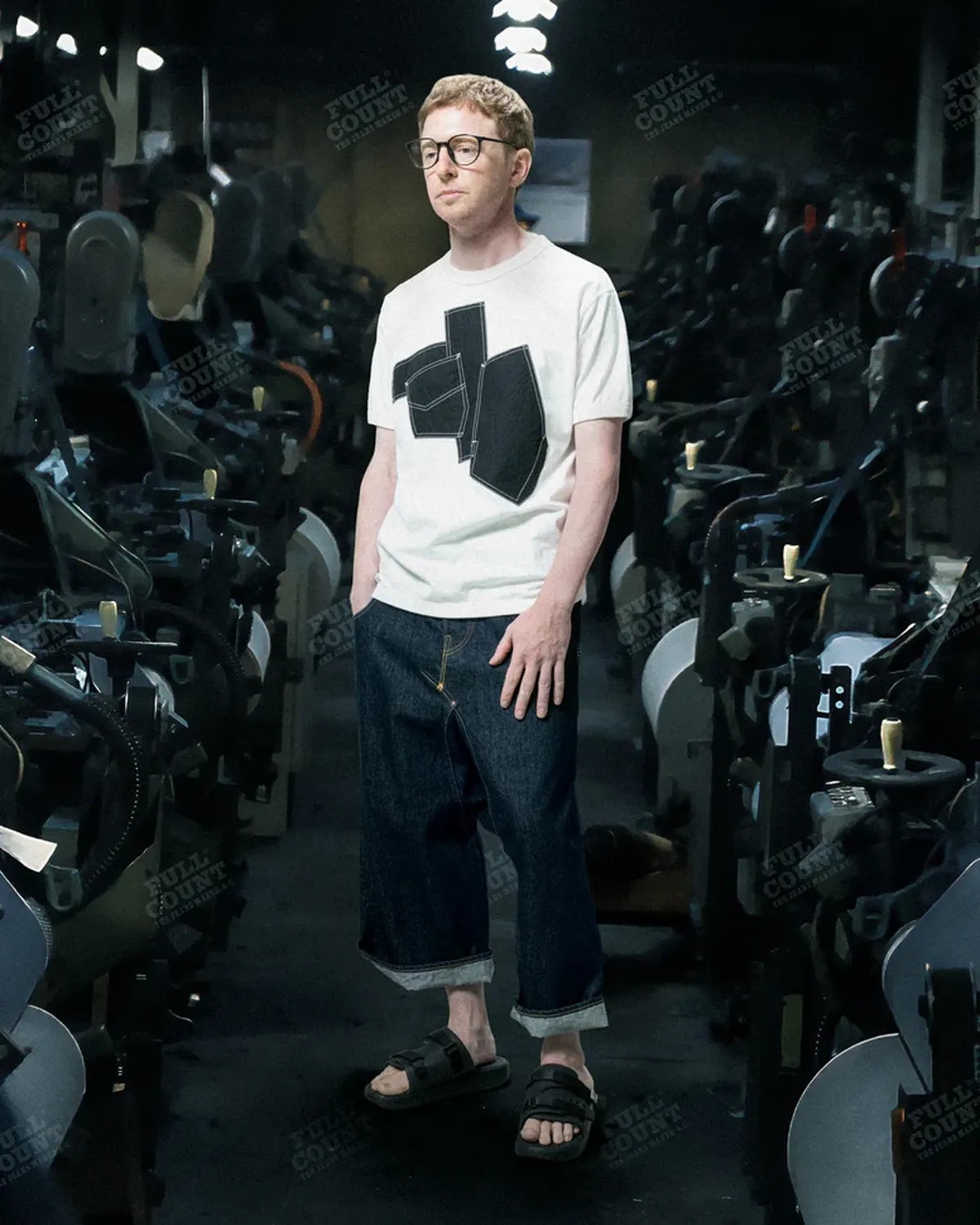 FUMITO GANRYU × FULLCOUNT / Graffiti Pocket Ringer T-Shirt (Fu15-Cu-101)