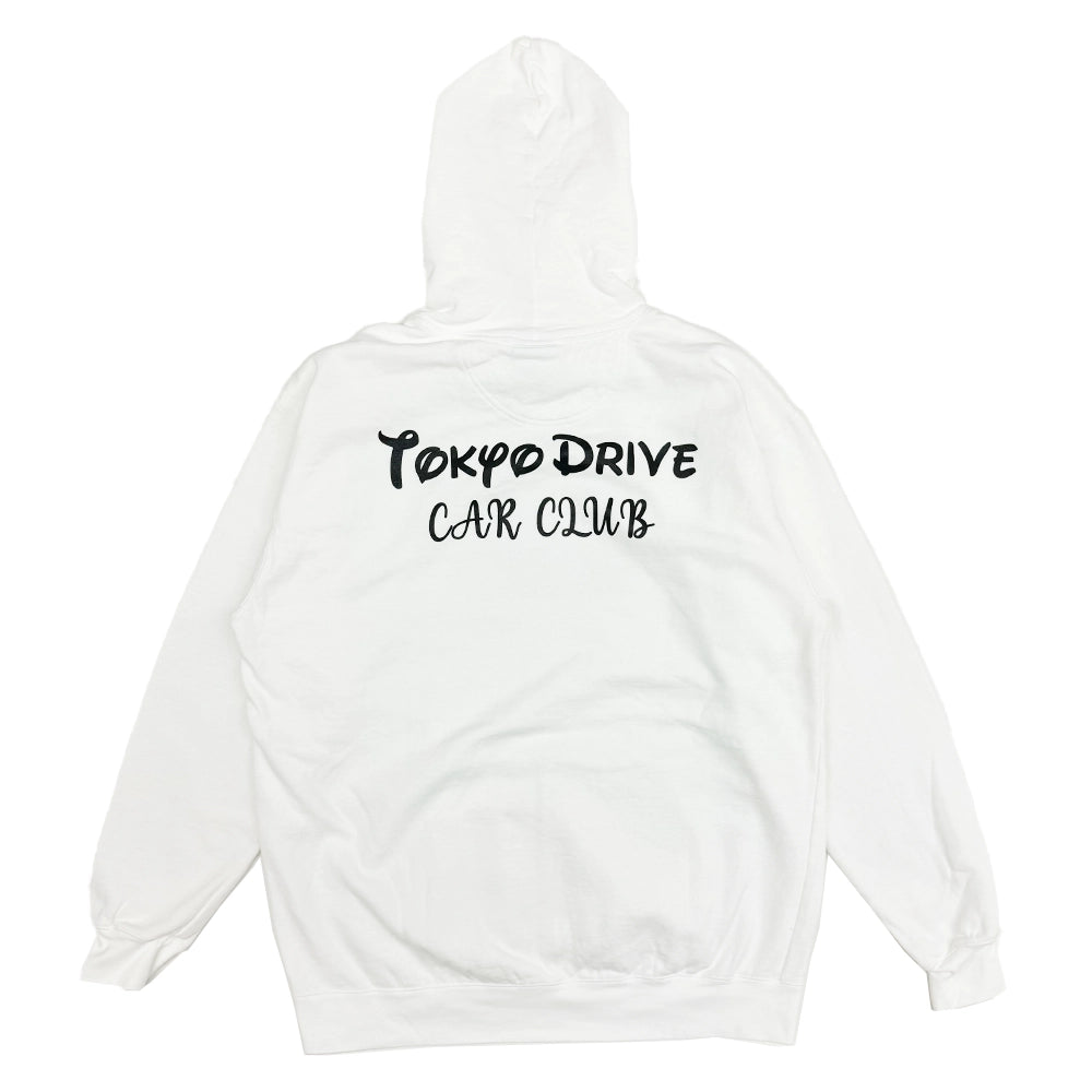 TOKYO DRIVE CAR CLUB / HOODIE WHITE