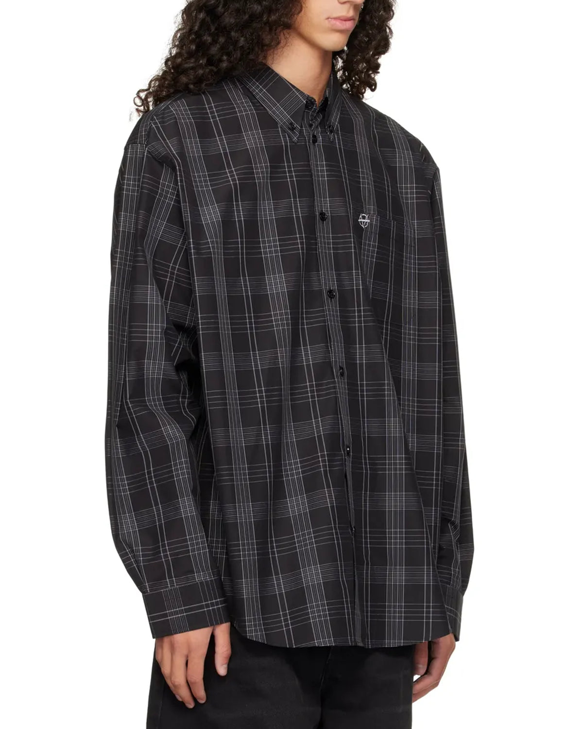 VETEMENTS / METAL LOGO CHECKED SHIRT (MH27SH059BC)