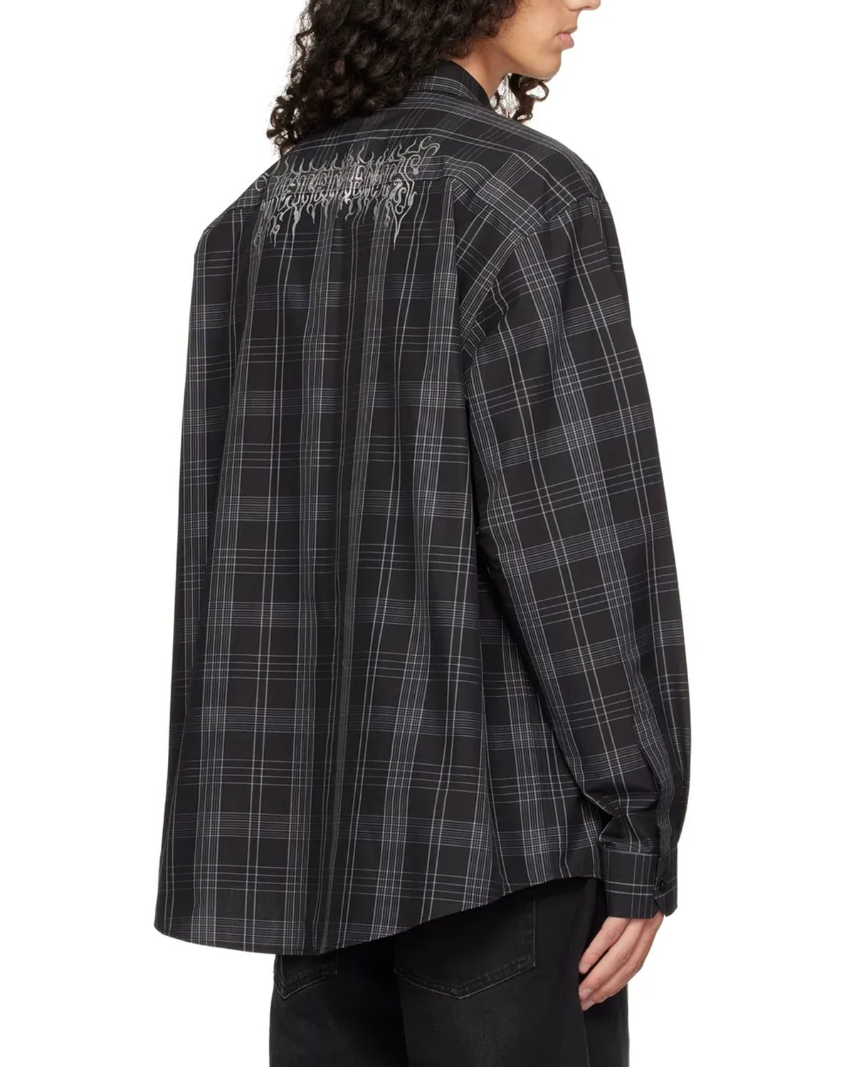 VETEMENTS / METAL LOGO CHECKED SHIRT (MH27SH059BC)
