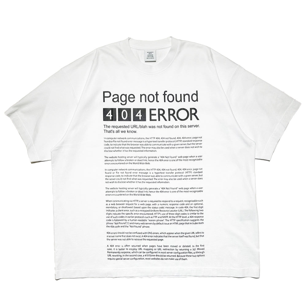 VETEMENTS のPAGE NOT FOUND T-SHIRT