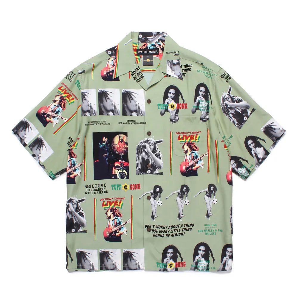 WACKO MARIA / × BOB MARLEY HAWAIIAN SHIRT S/S (TYPE-1) (BOBMARLEY WM-HI09)