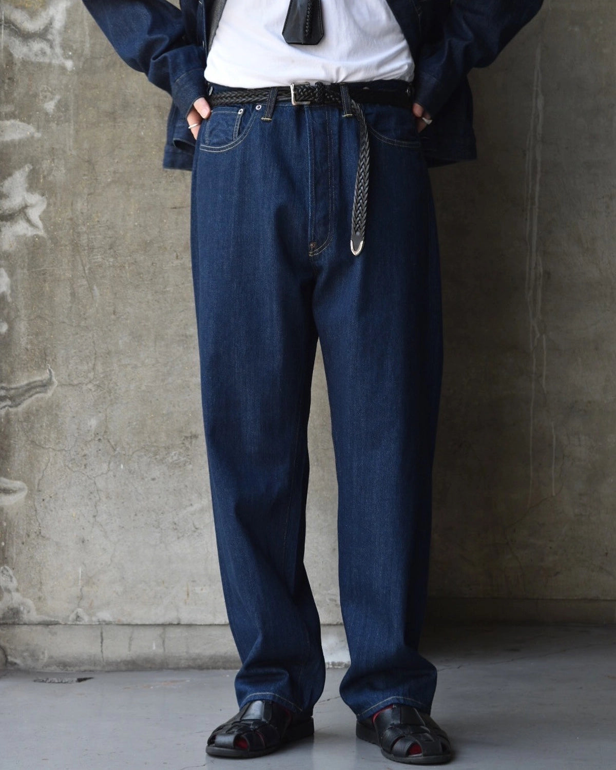 A.PRESSE / No.22 Washed Wide Denim Pants (25AAP-04-17)