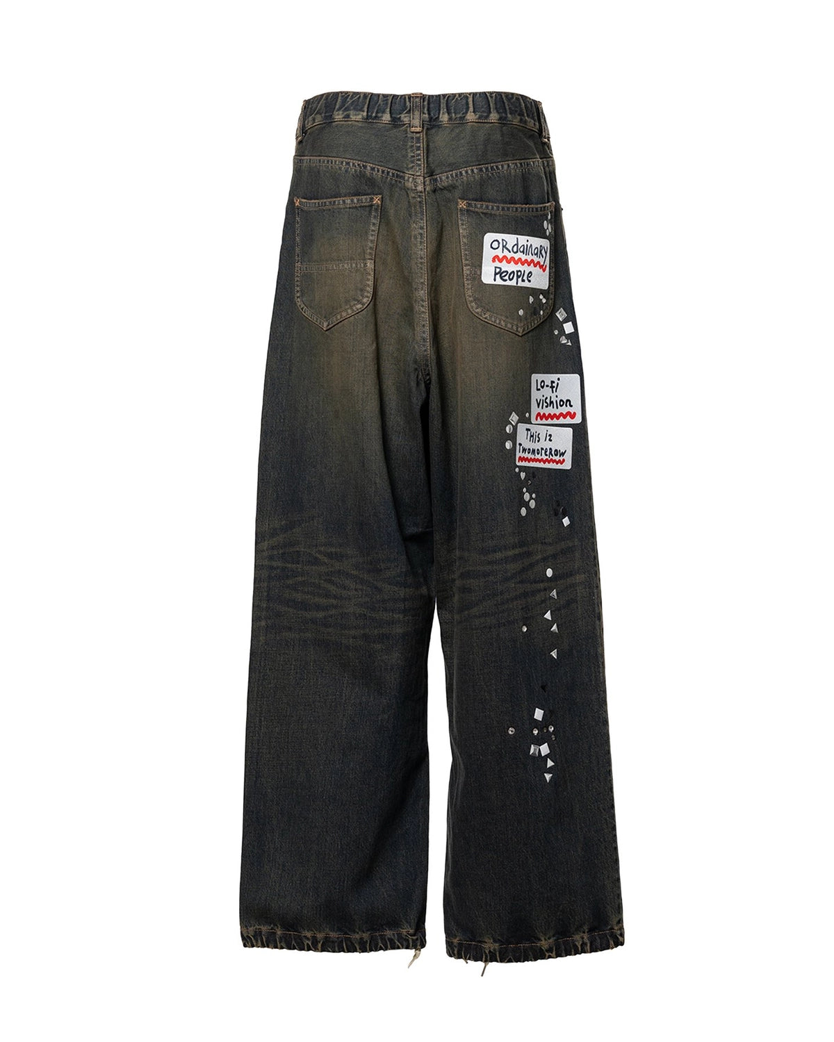 Maison MIHARA YASUHIRO / Embellished Sticker Denim Pants (A16PT025)