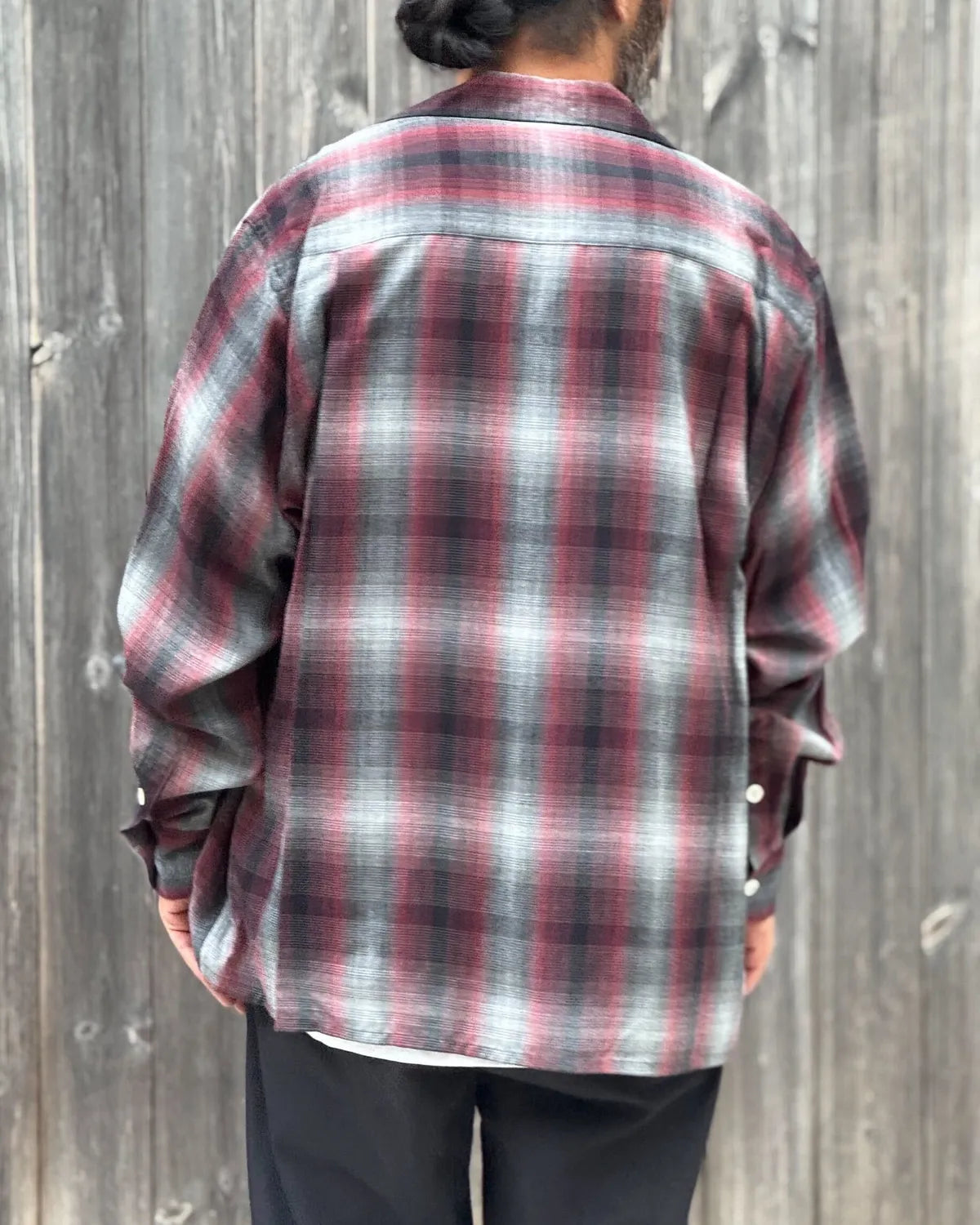 WACKO MARIA / OMBRE CHECK OPEN COLLAR SHIRT -TYPE-1- (26FWE-WMS-OC01)