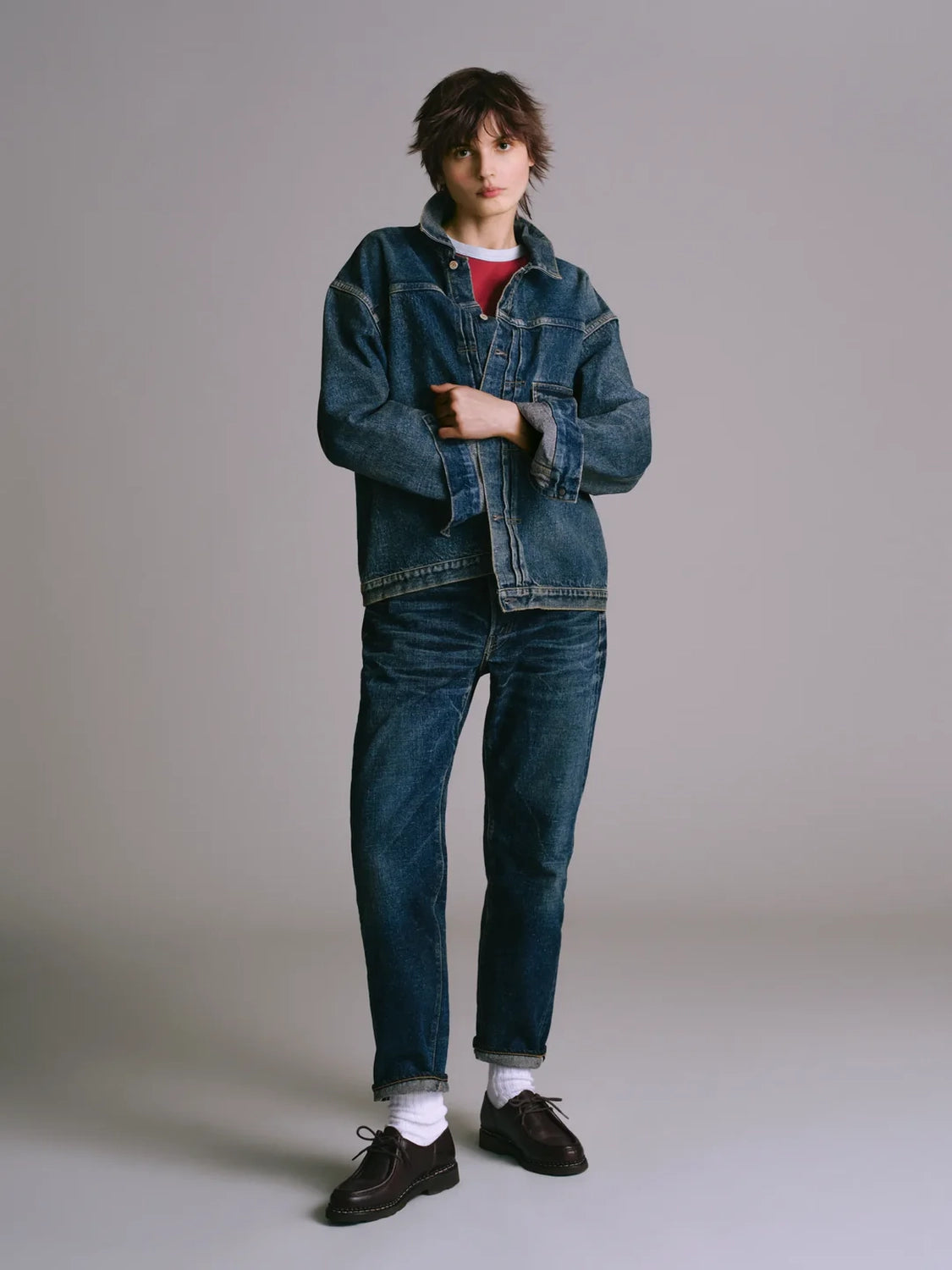 New Manual / #017 LV 61's TAPERED JEANS ONE-WASHED