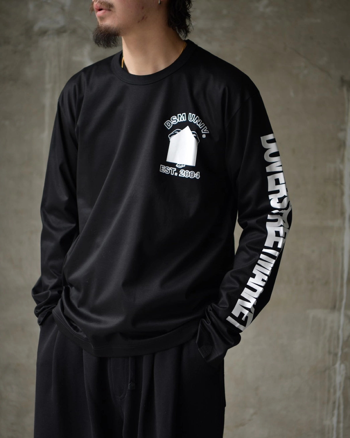 DOVER STREET MARKET kei ninomiya / LONGSLEEVE T-SHIRT COTTON PONTE KNIT (DSM01T003)