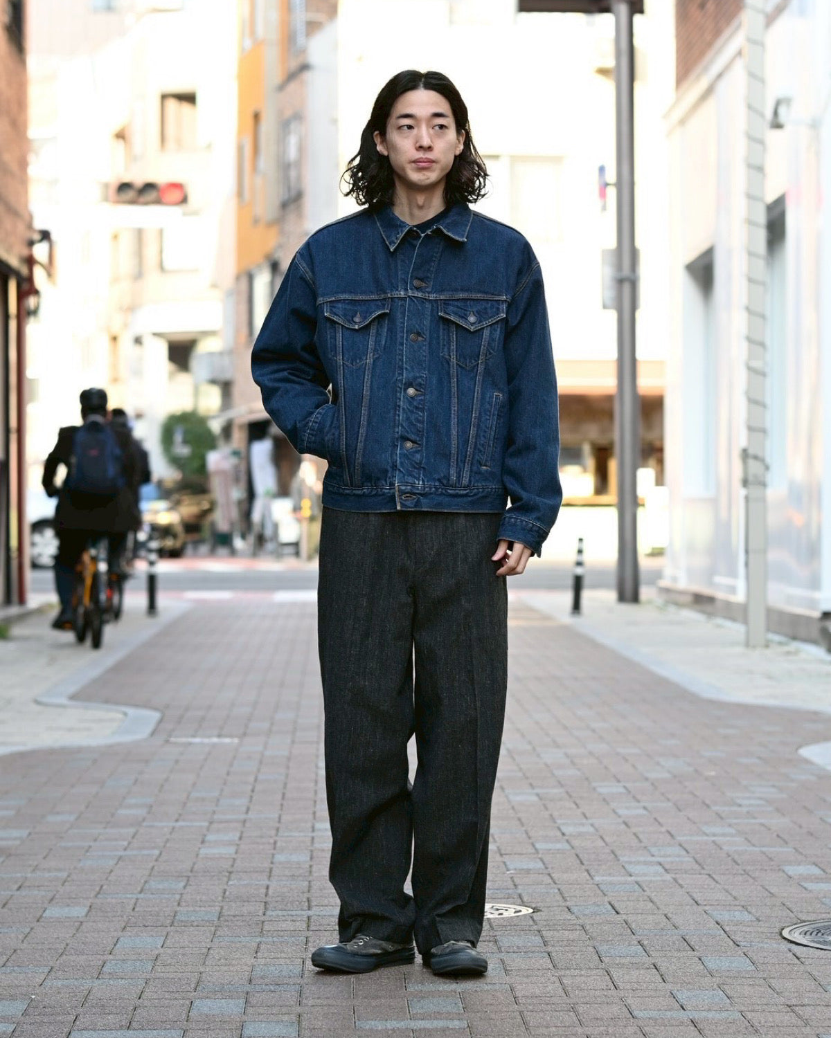 blurhms / Cotton Mix Nep Trousers  (BHS26S002BMX)