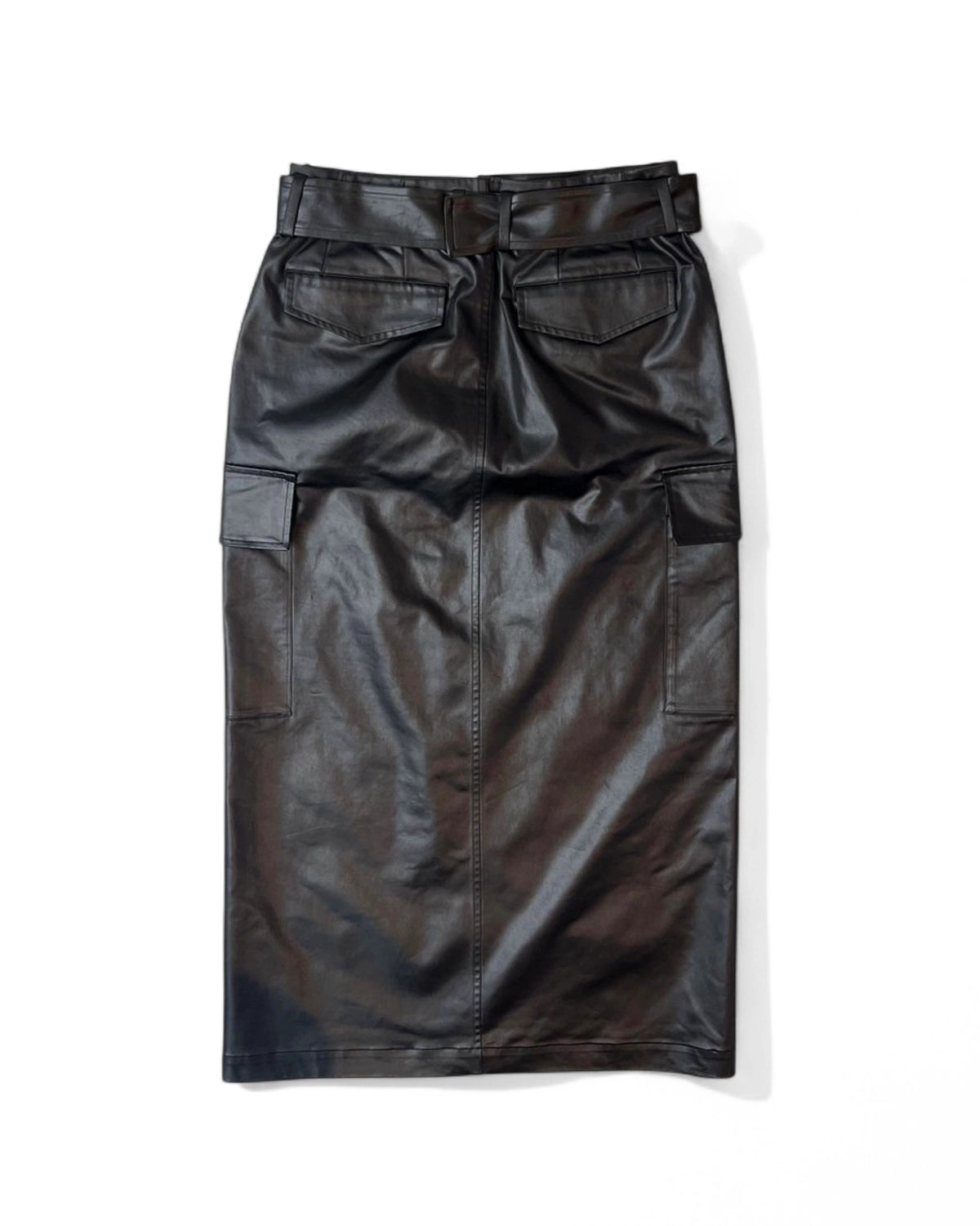 08sircus / Wax vintage belted cargo skirt (S25AW-SK01)