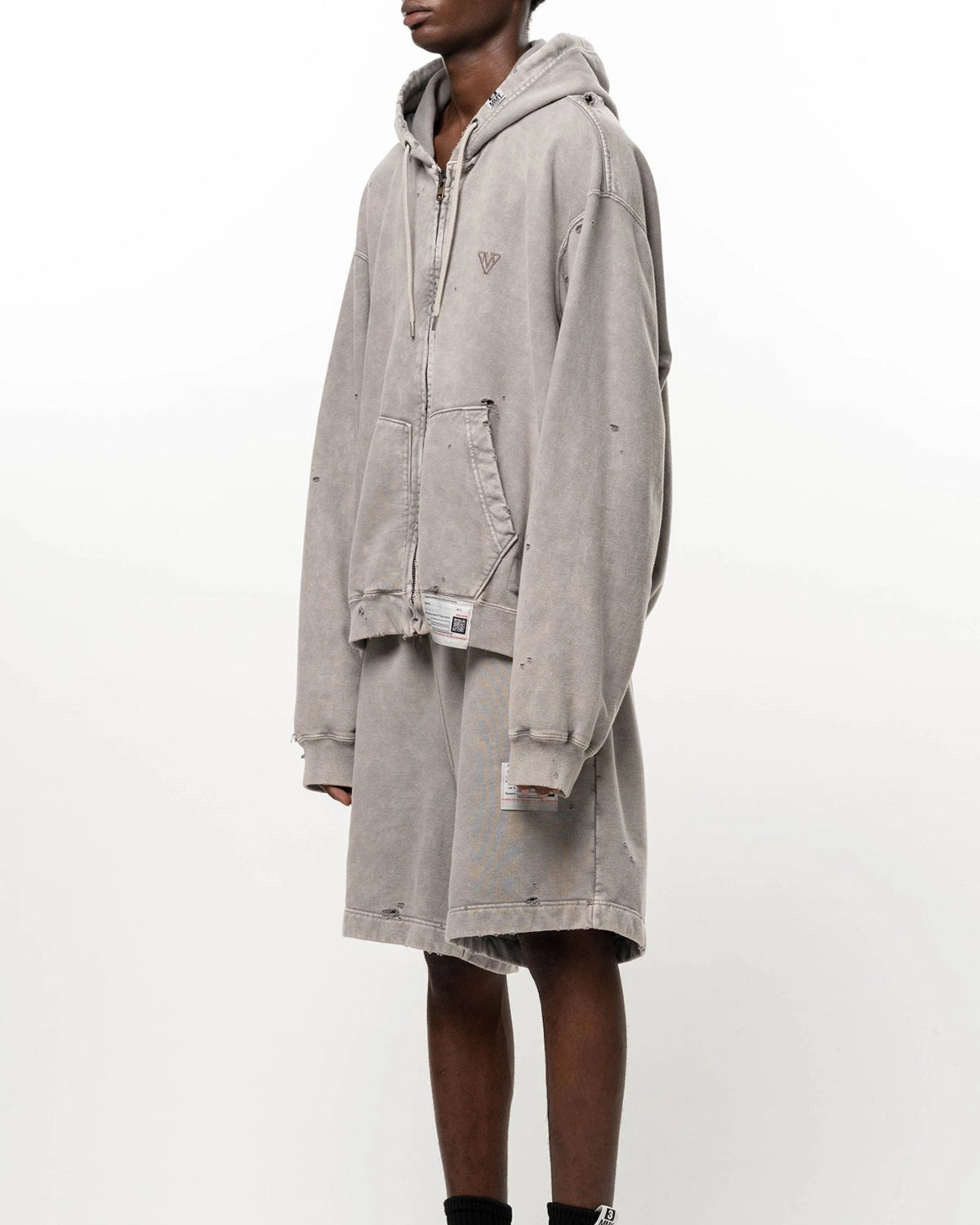 Maison MIHARA YASUHIRO / Bleached Zip-up Hoodie (A17PK541)