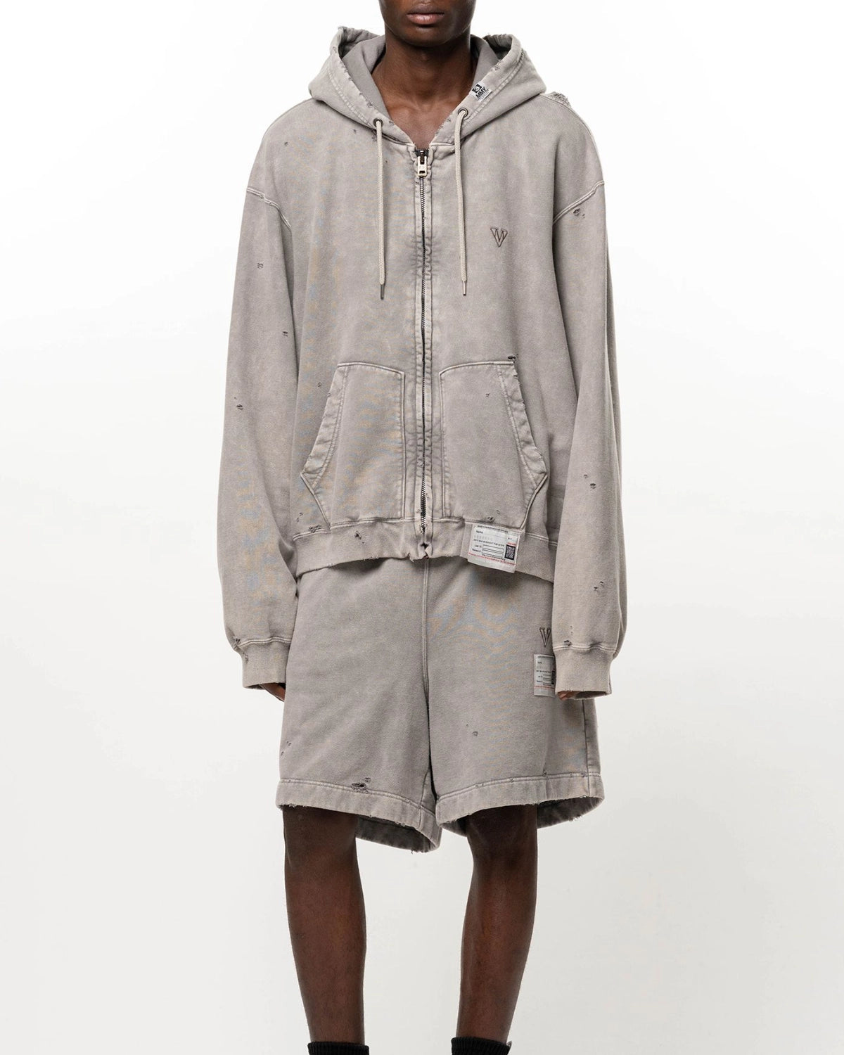 Maison MIHARA YASUHIRO / Bleached Zip-up Hoodie (A17PK541)