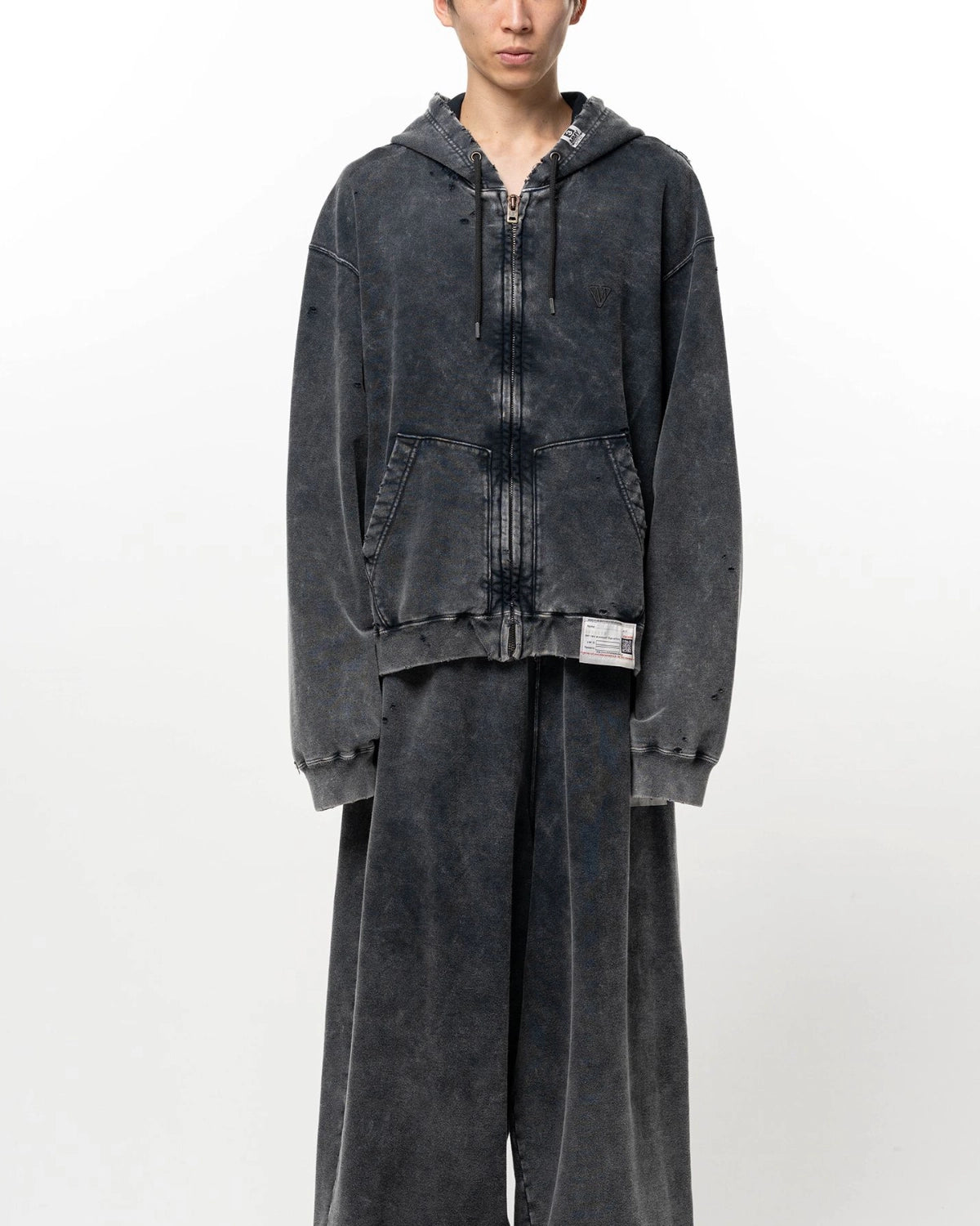 Maison MIHARA YASUHIRO / Bleached Zip-up Hoodie (A17PK541)