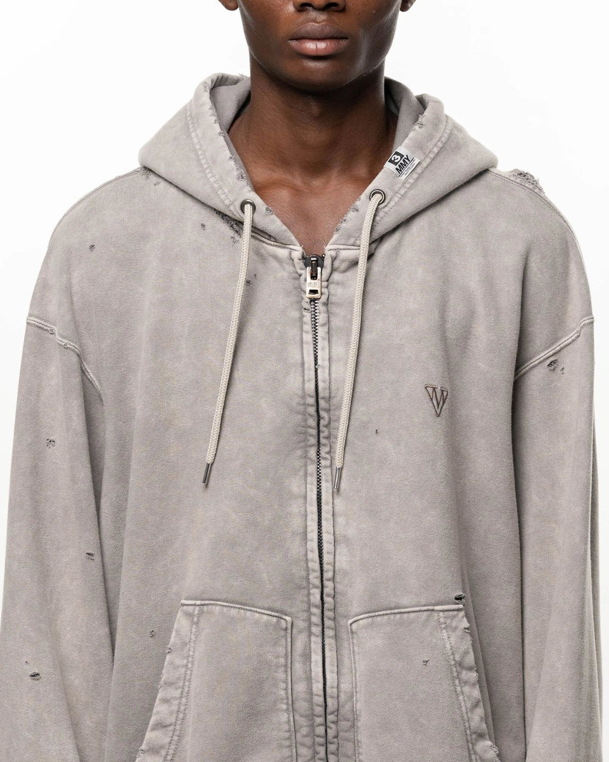 Maison MIHARA YASUHIRO / Bleached Zip-up Hoodie (A17PK541)