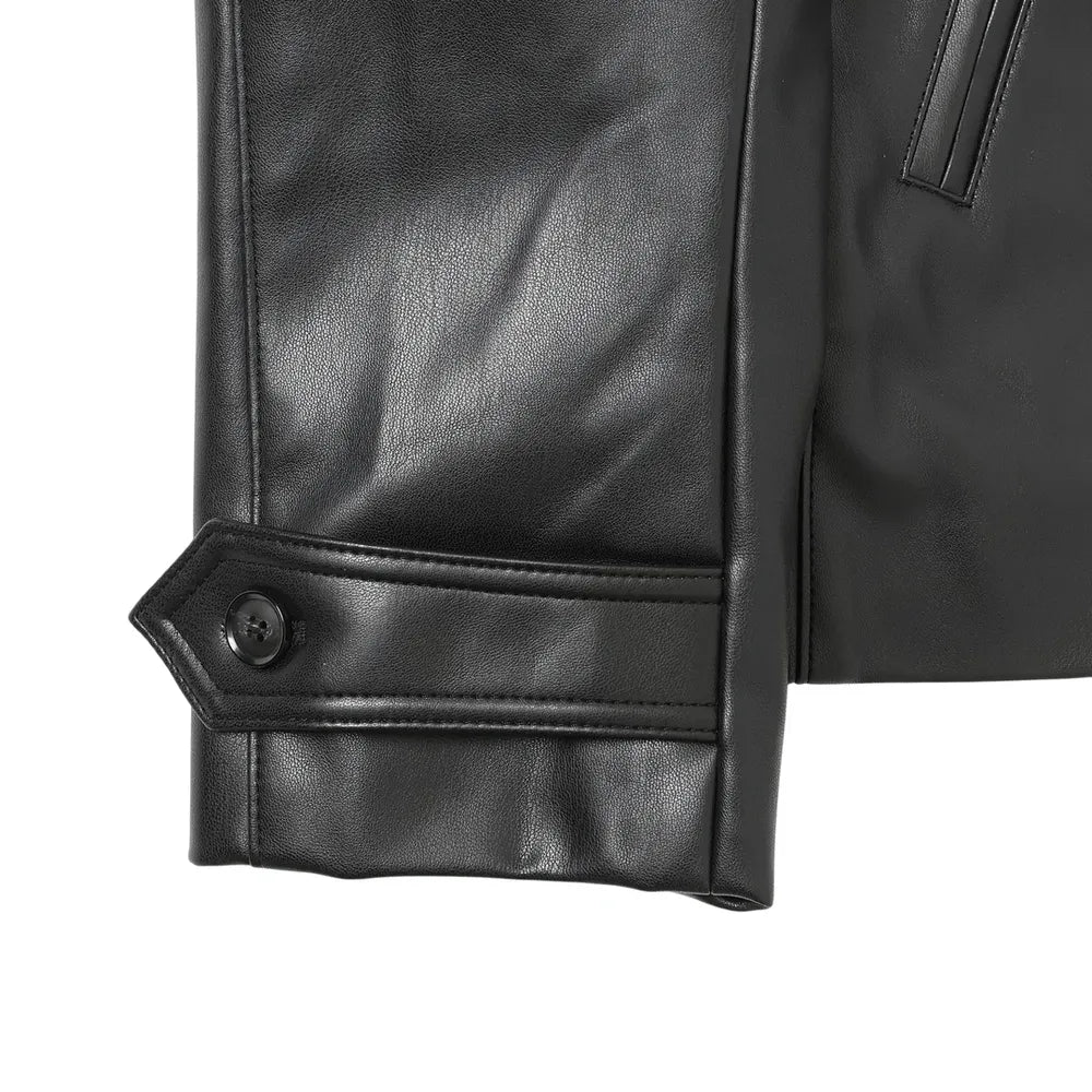 SHERMER / Faux Leather Frank Jacket (SHM-24FW-202)