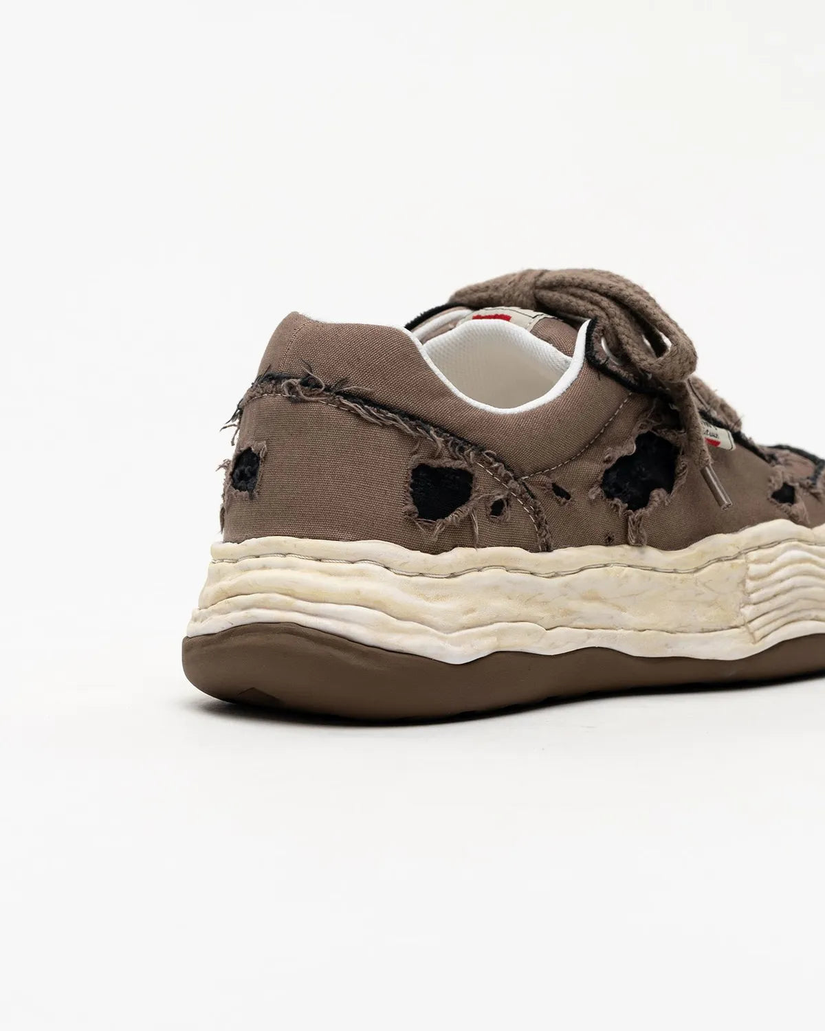 Maison MIHARA YASUHIRO / "OLIVER" OG Sole Ripped Overdye Canvas Low-top Sneakers (A17FW711)