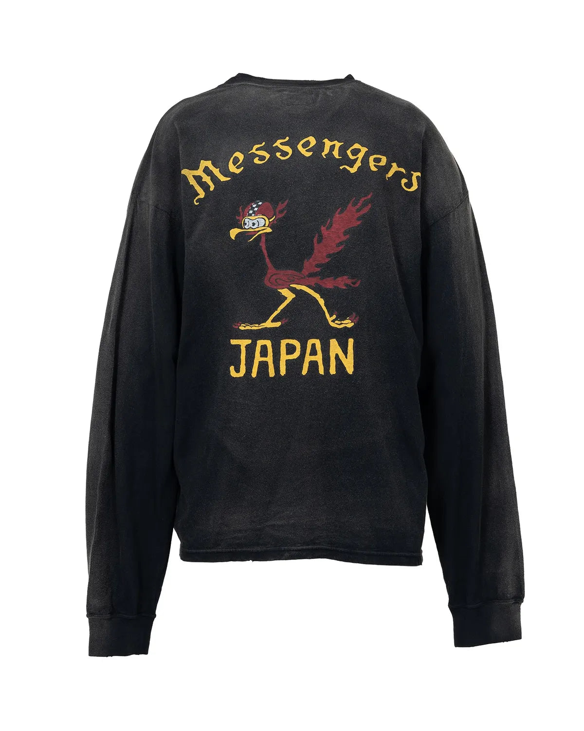 KAMIYA / "Messenger Bird" Distressed Pocket L/S T-shirt (G15LT086)