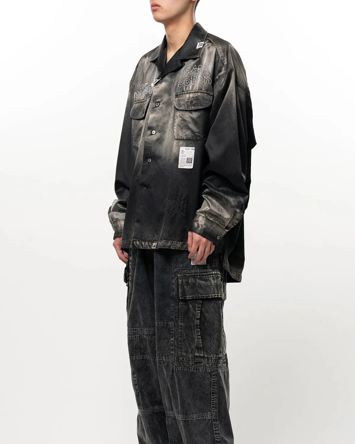 Maison MIHARA YASUHIRO / BLEECHED SATIN SHIRT (J17SH183)
