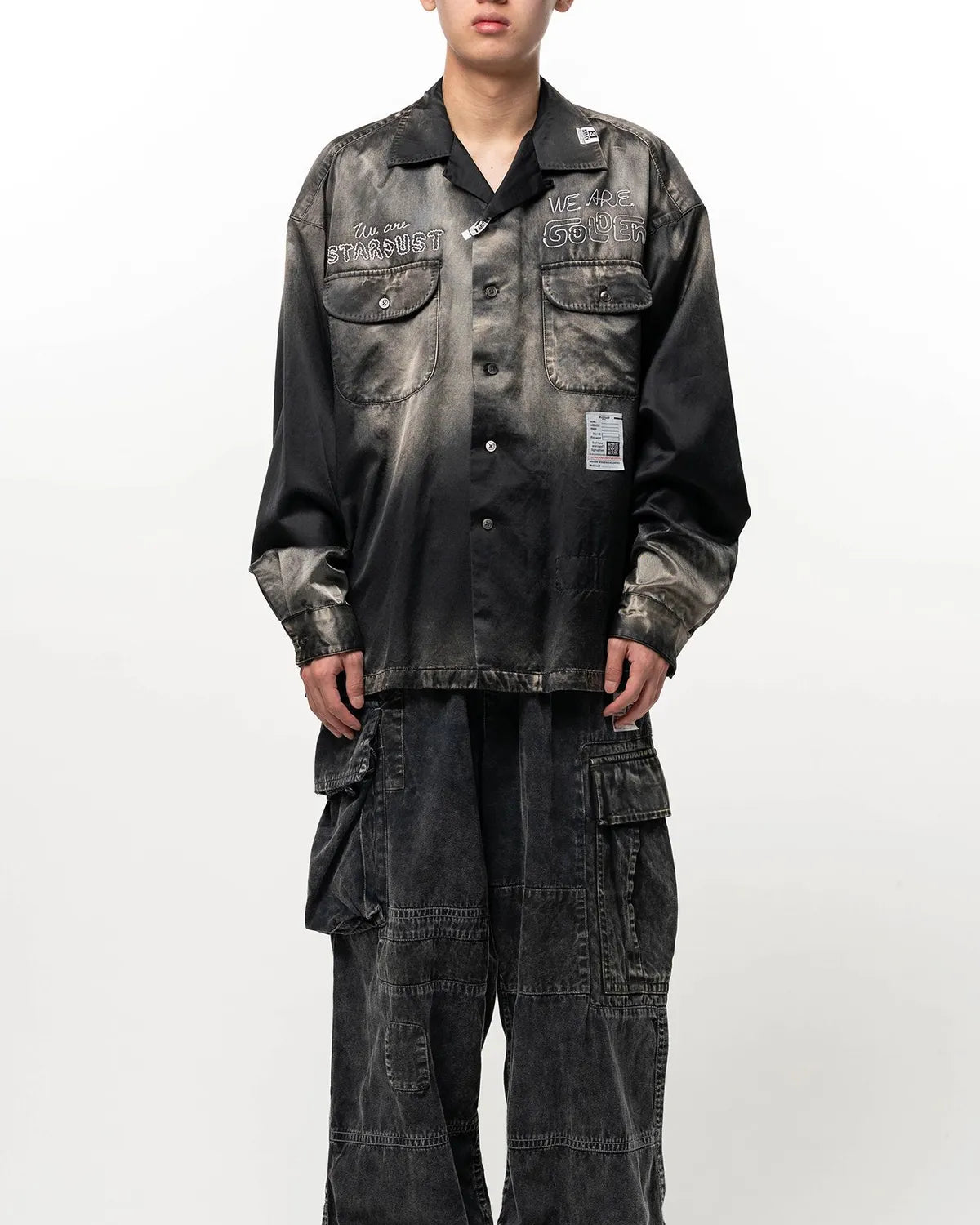 Maison MIHARA YASUHIRO / BLEECHED SATIN SHIRT (J17SH183)