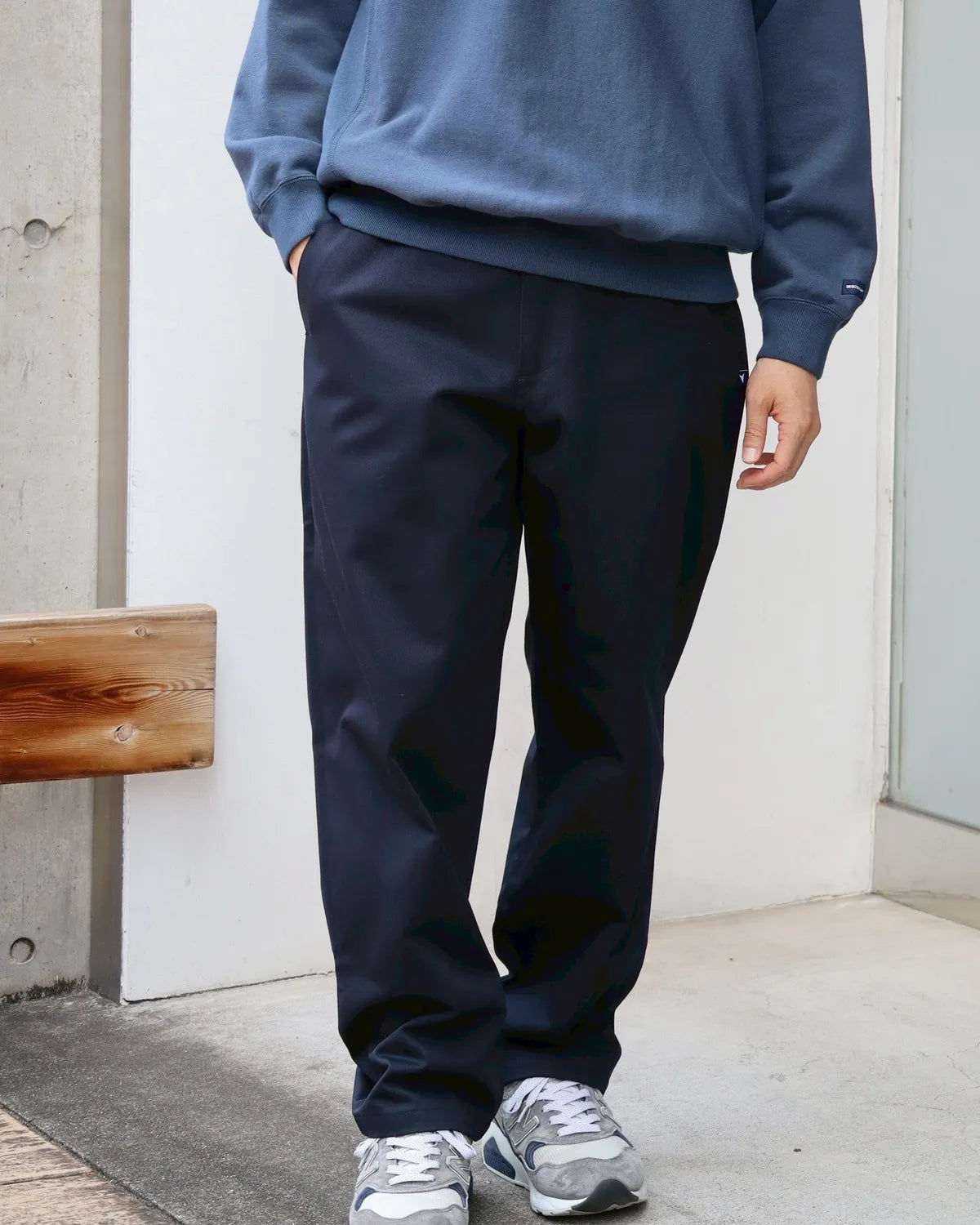 DESCENDANT / DC-6 ORGANIC COTTON TWILL TROUSERS (252WVDS-PTM01)