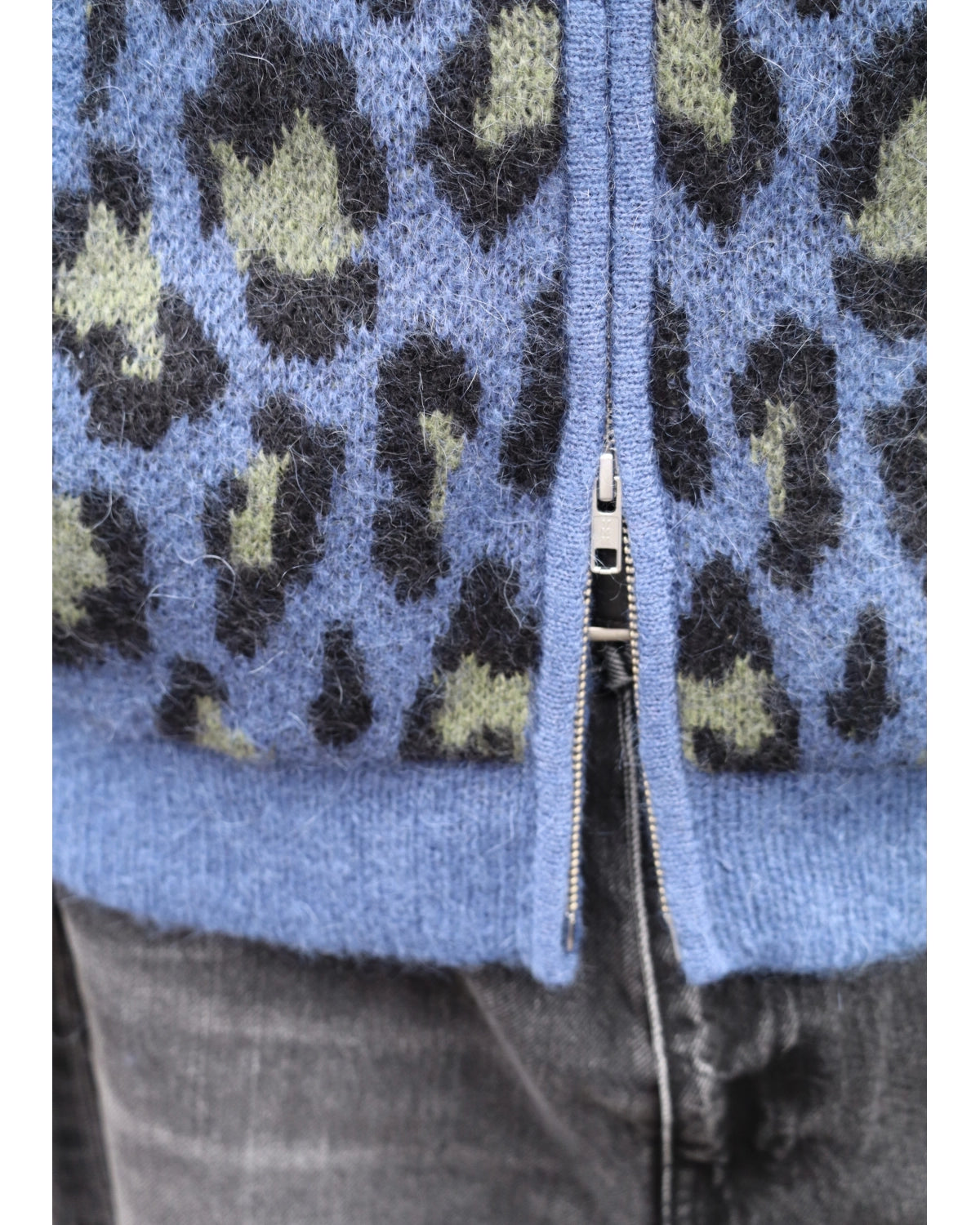 WOKE EDGE / Leoparad Mohair Zip Knit (2621-15913-0053004)