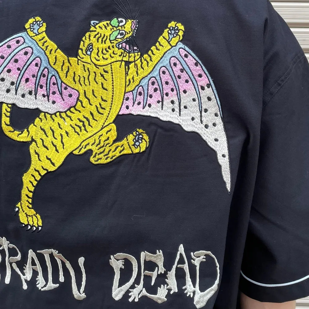 BRAIN DEAD / FLYING TIGER SHORT SLEEVE WESTERN SHIRT (T13003651D224)