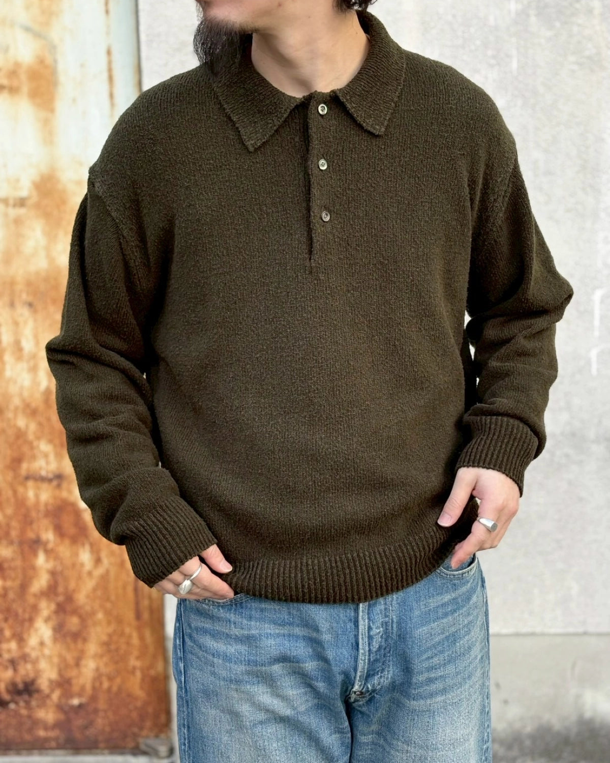 A.PRESSE / Washed Silk Nep Polo Shirts (26SAP-03-09)