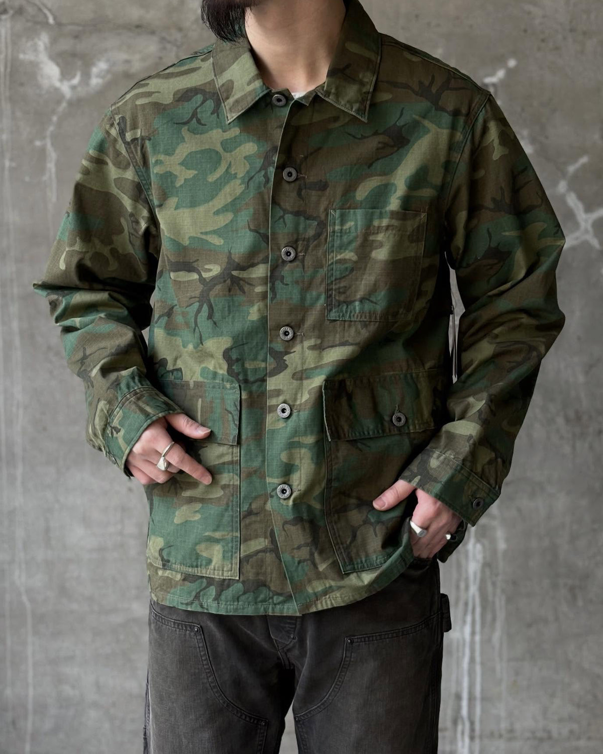 RRL / カモ リップストップ オーバーシャツ (MNRRWOV16820412)