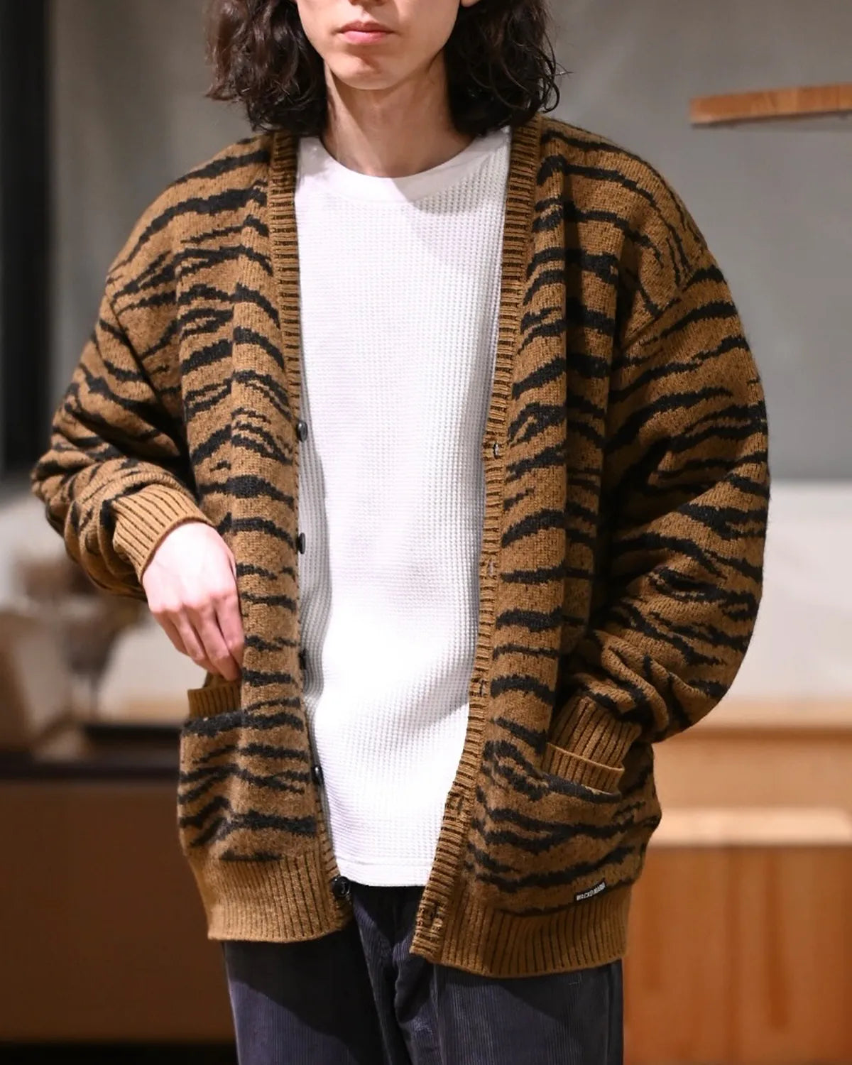 WACKO MARIA / TIGER MOHAIR CARDIGAN (25FW-WMK-KN06)