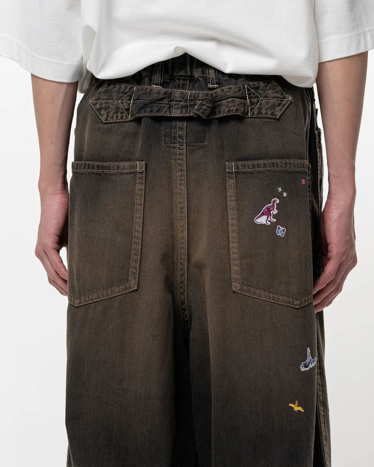 Maison MIHARA YASUHIRO / Kids Sticker Printed Baker Denim Pants (J16PT124)