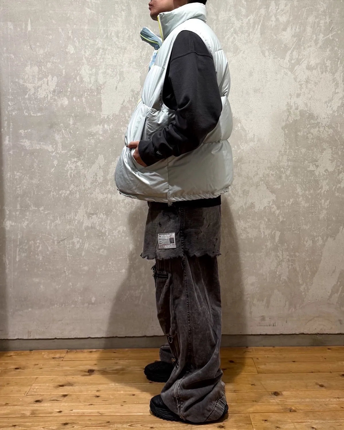 FACETASM / FLOWING DOWN VEST (JOO-VE-M01)